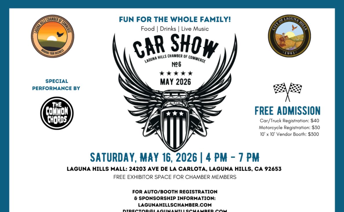 Laguna Hills Car Show partial flyer May 2026